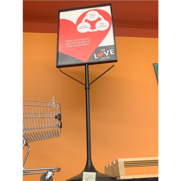 Black Metal Upright Sign Holder