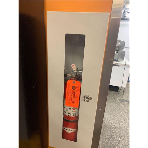 Amerex 20 Lbs Fire Extinguisher with metal wall mount cabinet