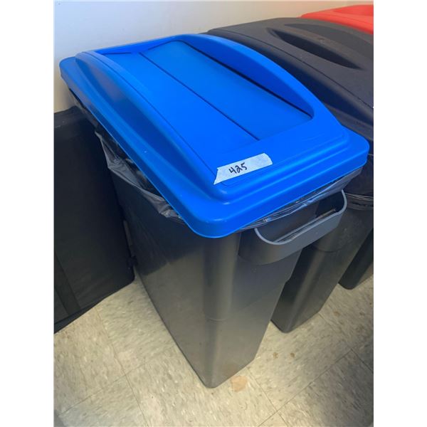 Tall Recycle Container with Lid blue