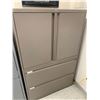 Image 1 : Metal double door with 2 lateral file cabinets storage