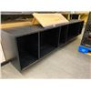 Image 1 : Large 8 ft long Black shelving unit with writable display on reverse side