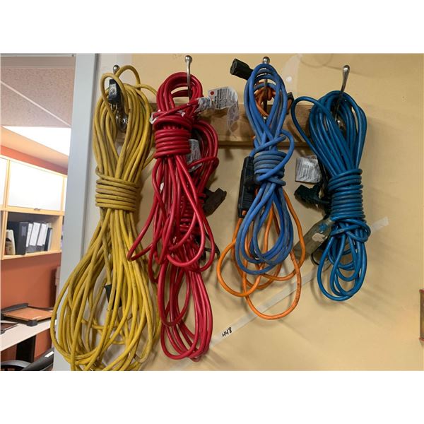 Lot of 6 assorted extention cords