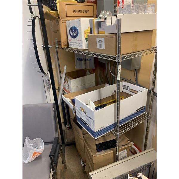 Wire Metro rack with contents