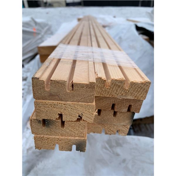 LOT OF EIGHT (8) - Double Grooved Low Profile Brick Moulding 1 x 2 1/2 x 10 Ft