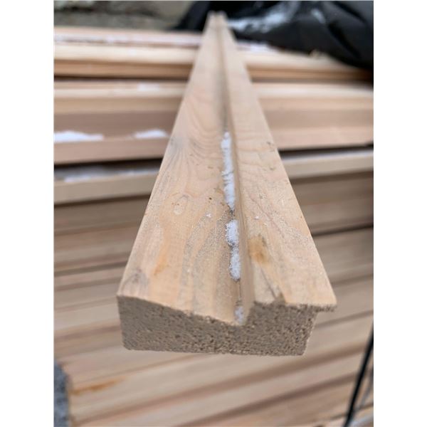 LOT OF TWENTY (20) - Solid Hemlock Channel Mouldings 7/8 x 12 ft