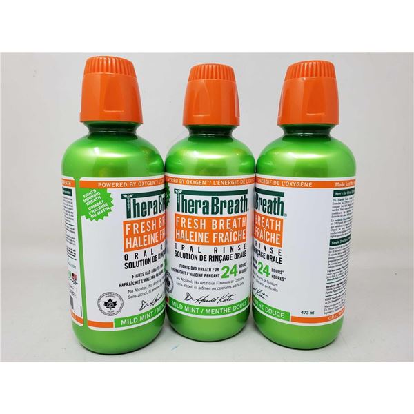 Therabreath Oral Rinse-Mild Mint (3 x 473ml)