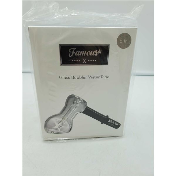Famous Glass Bubbler Water Pipe 6in