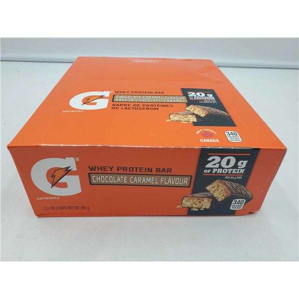 Gatorade Chocolate Caramel Flavour Whey Protein Bars (12 x 80g)