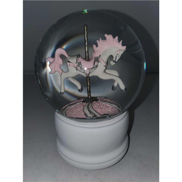 Carousel Glitter Globe