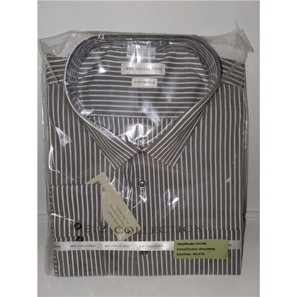 Biz Collection Dress Shirt (5XL) Stripped