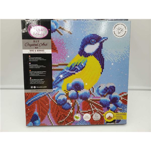 Craft Buddy DIY Crystal Art Kit-Bird and Berries