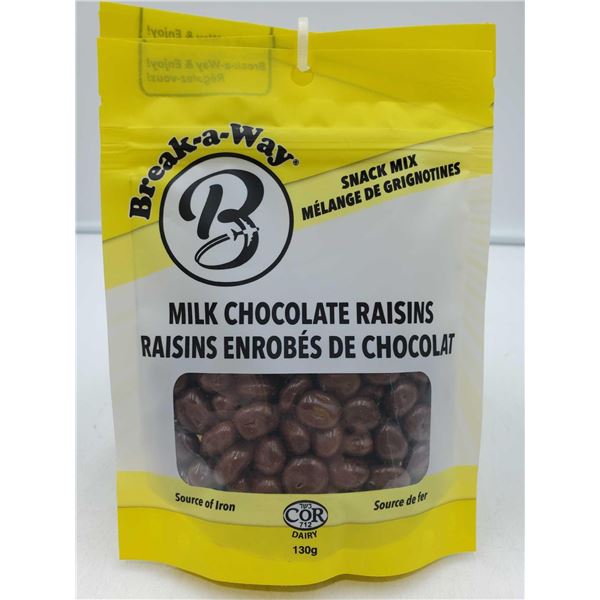 Break-a-Way Milk Chocolate Raisins (6 x 130g)