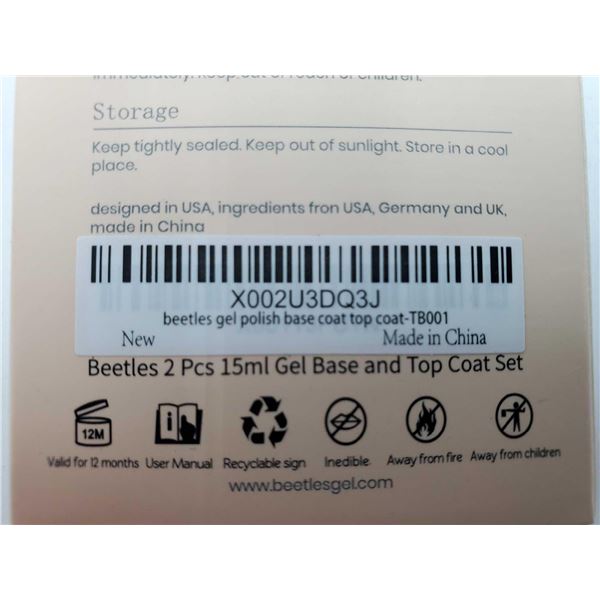 Beetles 2Pcs 15ml Gel Base and Top Coat Set