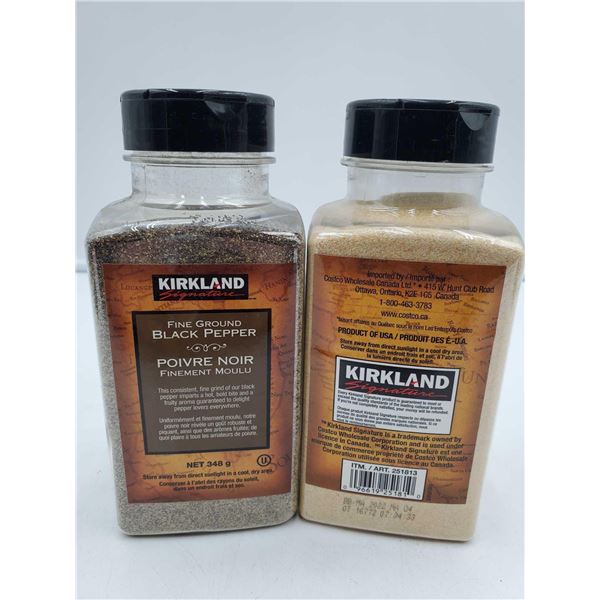 Kirkland Fine Ground Black Pepper (348g) Granulated Garlic Powder