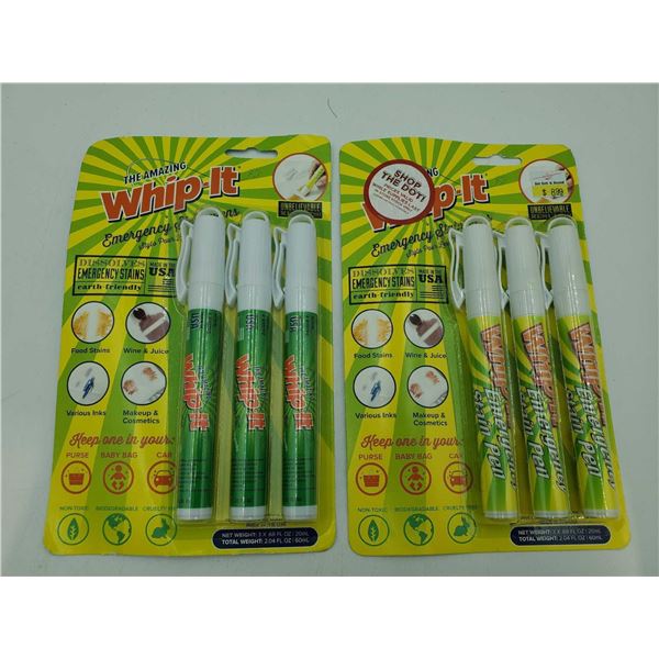 Whip-It Emergency Stain Remover Pens (3 x 2)