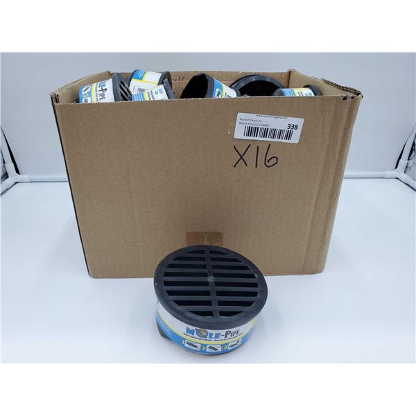 Mole Pipe Drain Cap (16ct)