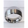 Image 1 : Gents Polished brushed titanium style beveled band size 10
