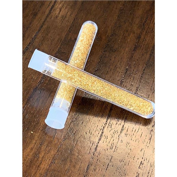 Lot of 2 Large Vials of Golden Flaking Material