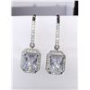 Image 1 : Ladies Emerald Cut 1.5 Carat TW Dangle Earring Set