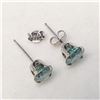 Image 2 : 10K White Gold Moissanites(1.5ct) Lady'S Hand Assembled Stud Earrings (~weight 0.68g), Made in Canad