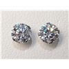 Image 1 : 10K White Gold Moissanites(1.52ct) Lady'S Cast Stud Earrings (~weight 0.72g), Made in Canada, Apprai