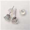 Image 3 : 10K White Gold Moissanites(1.52ct) Lady'S Cast Stud Earrings (~weight 0.72g), Made in Canada, Apprai