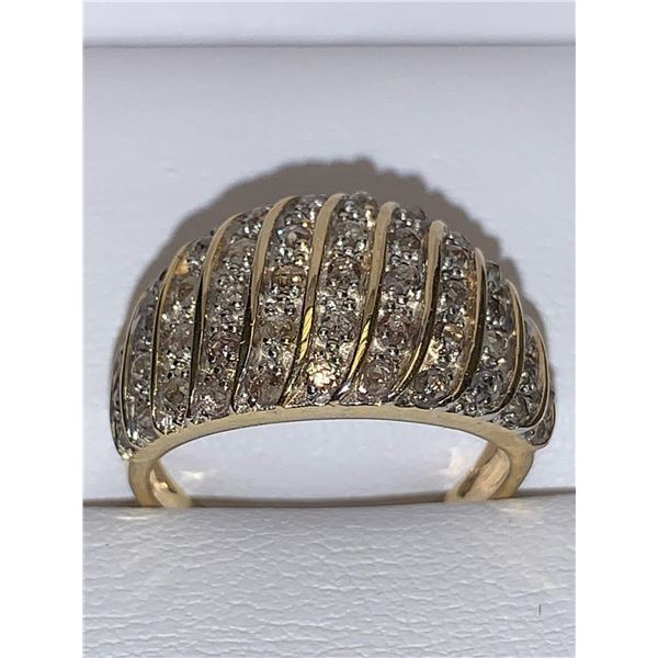 Ladies 14K Gold 1.50 Carat Multi Natural Diamond Cluster Ring with appraisal $1,800.00