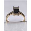 Image 1 : Ladies 10K Gold Square Cut 1.02 Carat Solitaire Black Diamond Ring appraisal $6,800.00