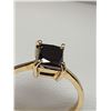 Image 3 : Ladies 10K Gold Square Cut 1.02 Carat Solitaire Black Diamond Ring appraisal $6,800.00