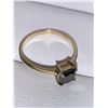 Image 4 : Ladies 10K Gold Square Cut 1.02 Carat Solitaire Black Diamond Ring appraisal $6,800.00