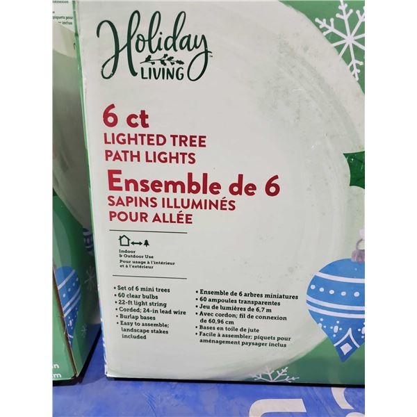 *NEW* Holiday Living 6 Count Lighted Tree Path Lights