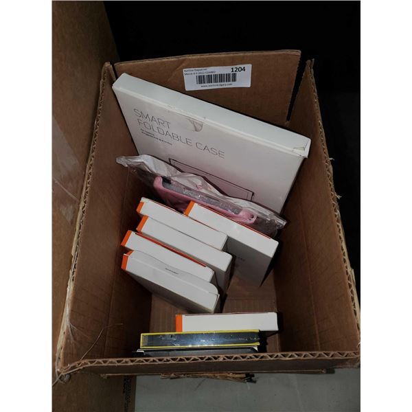 Box Lot Assorted i-phone Cases, I Pad Case, Tablet Case