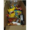 Image 1 : Box Lot Assorted Snacks & Drinks
