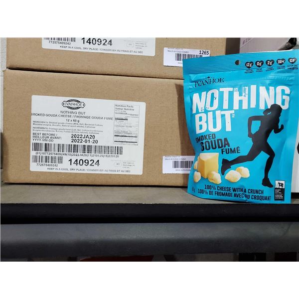Ivanhoe Nothing But Cheddar Smoked Gouda Cheese Snacks 12x60g