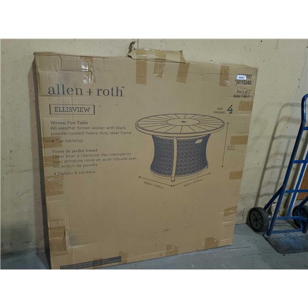 Allen+Roth 48" Ellisview Round Fire Table Top *ONLY TABLE TOP, NO BASE*