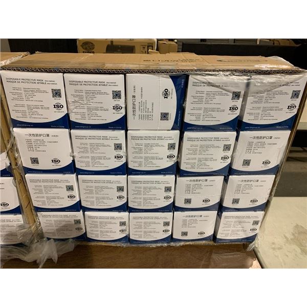 WHOLESALE CASE LOT - BioTech Disposable 3 Ply comfort fit Face Masks case of 50 x 20 (pick up at Auc