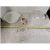 Image 1 : 2 Glass Domes, Fireking Baking Dish And Candle Holder