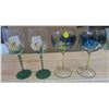 Image 1 : 4 Decorated Wine Glasses