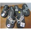 Image 1 : 3 Pair Cowgirl Finesse HideNSole Flip Flop Sandals (Size S) - 2 Black, 1 Zebra
