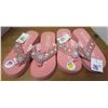 Image 1 : 2 Pair Cowgirl Finesse HideNSole Flip Flop Sandals (Size S) -Pink
