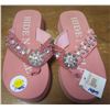 Image 1 : 1 Pair Cowgirl Finesse HideNSole Flip Flop Sandals (Size M) -Pink