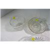 Image 3 : 4pc. Glass - Cream, Sugar Bowl, Serving Dish