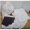 Image 1 : Large Lot of Bedding - (Flanel Sheets, Pillow Cases, Skirt, Etc.)