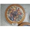 Image 4 : 3 Wall Hanging Plates W/ Wooden Surrounds