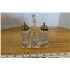 Image 1 : Crystal Glass Salt & Pepper Set Early 1900's England