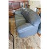 Image 2 : Grey/Teal Leather Couch - 36x36x90in.