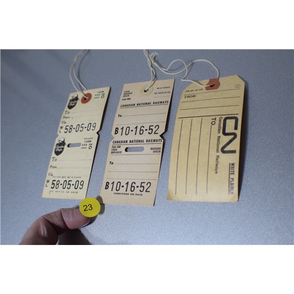 NOS CNR & SPR luggage tags