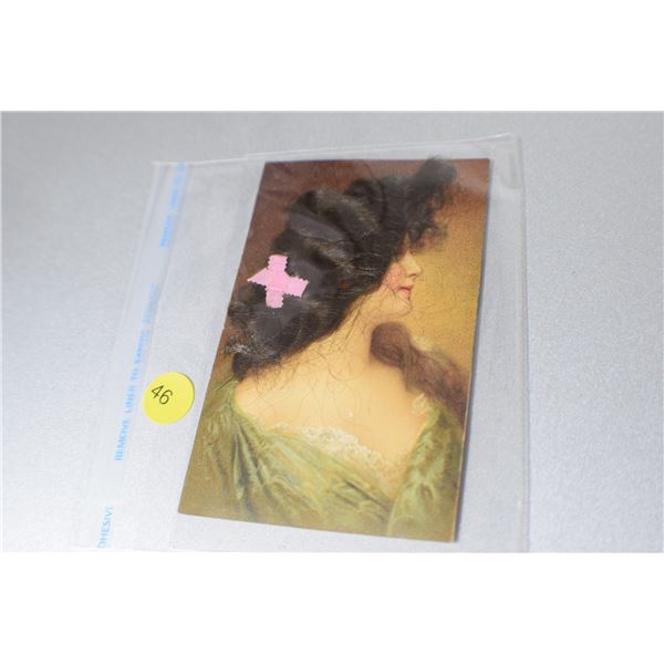Rare (real hair) postcard
