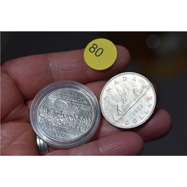 1982 1983 Canada silver dollar