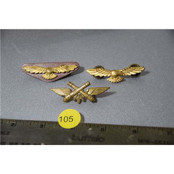 3 different USA Military badges